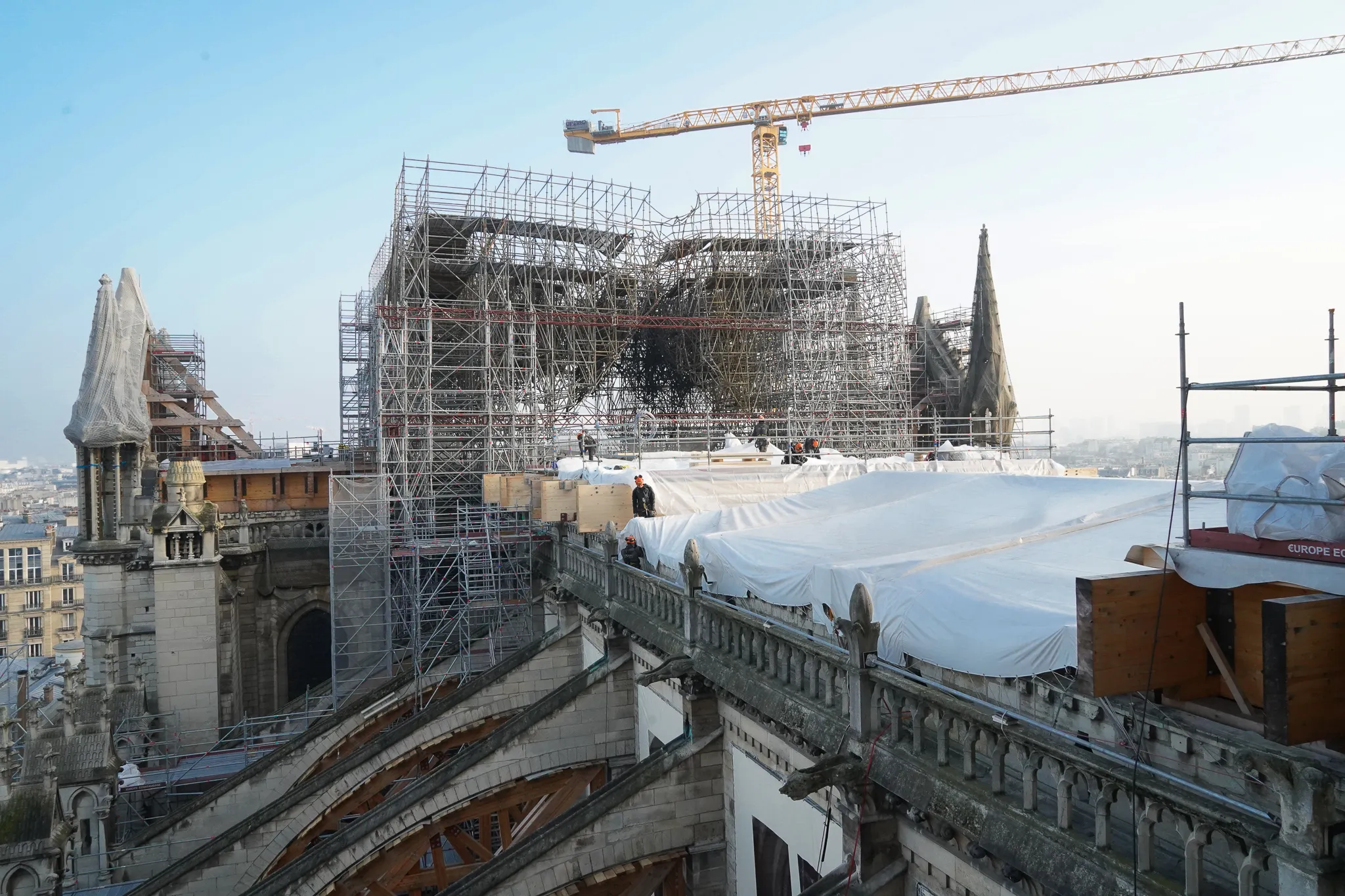 Notre-Dame de Paris, phase de sécurisation après l'incendie