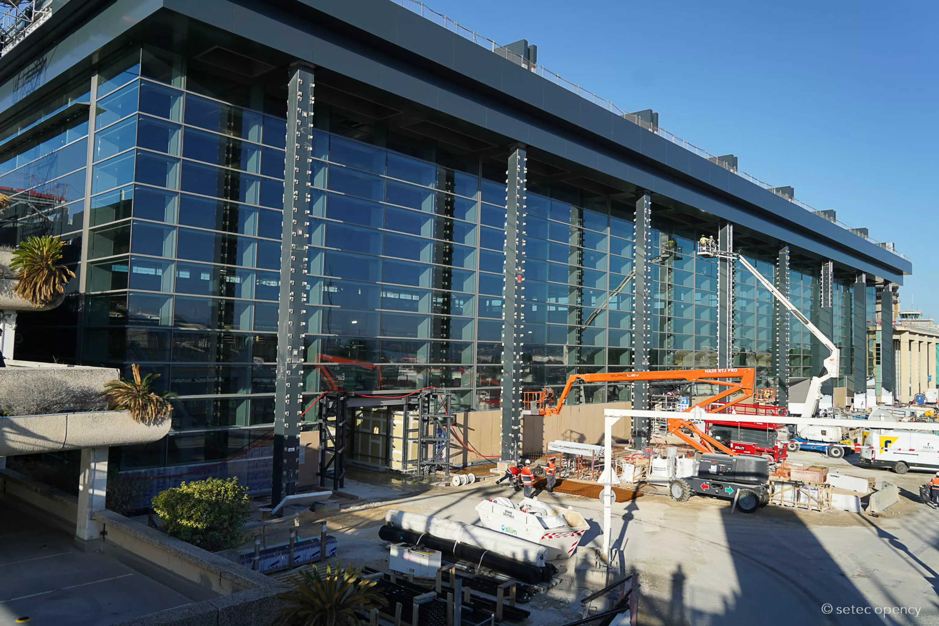 Aéoport marseille provence terminal 1 setec opency chantier opc
