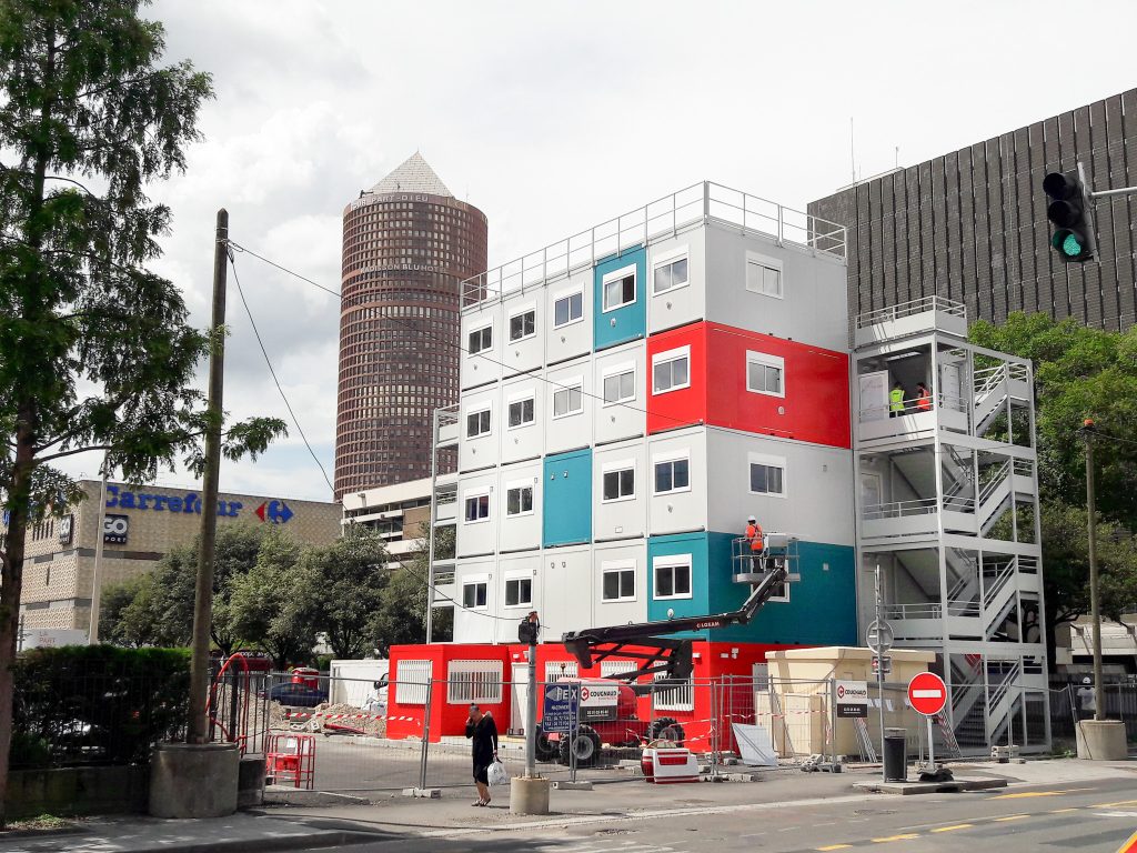 Installation de la base vie en juin 2018