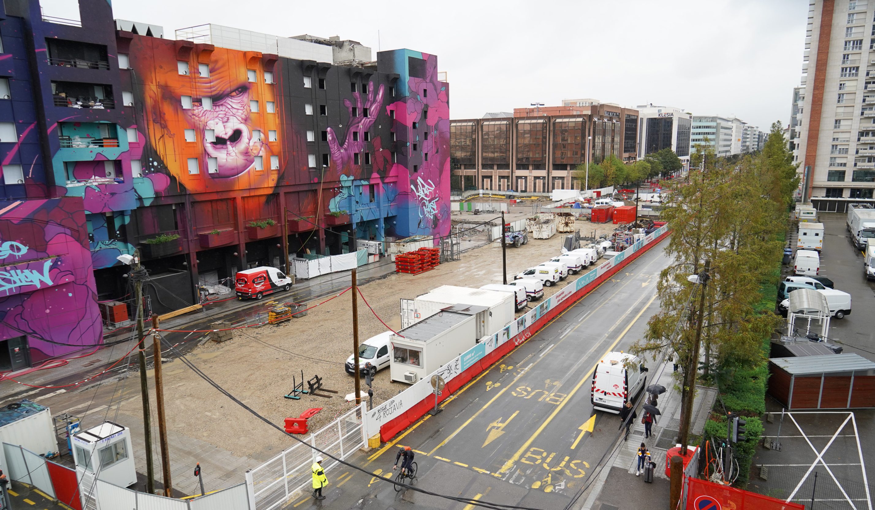 Bd Vivier Merle, emprise chantier Tour To-Lyon avant démolition en octobre 2019