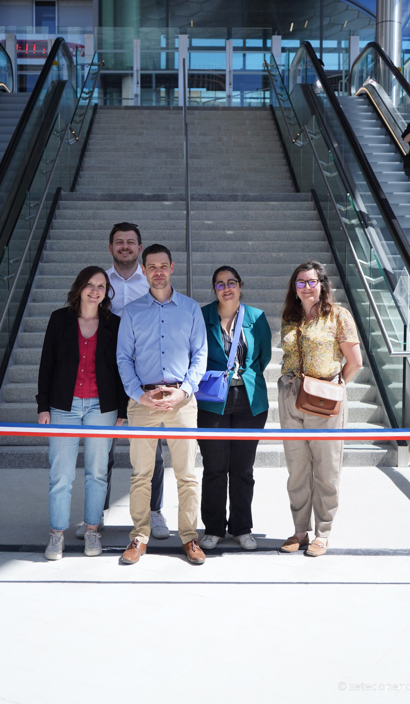 l'équipe setec opency lors de l'inauguration de la place basse en avril 2025