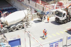Engins sur le chantier du PEM Lyon Part-Dieu