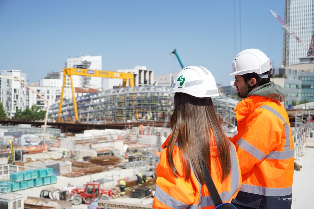 Chantier Gare Saint Denis Pleyel setec opency